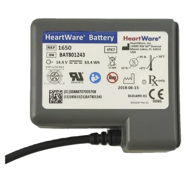 原装 1650 HeartWare 心脏起搏器电池 14.4V Li-ion battery