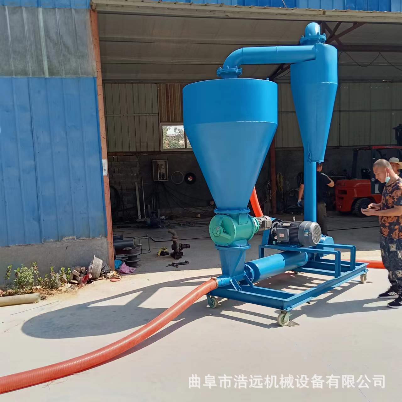无尘负压自动化气力吸粮机吉林供应125型气动抽料机输送机