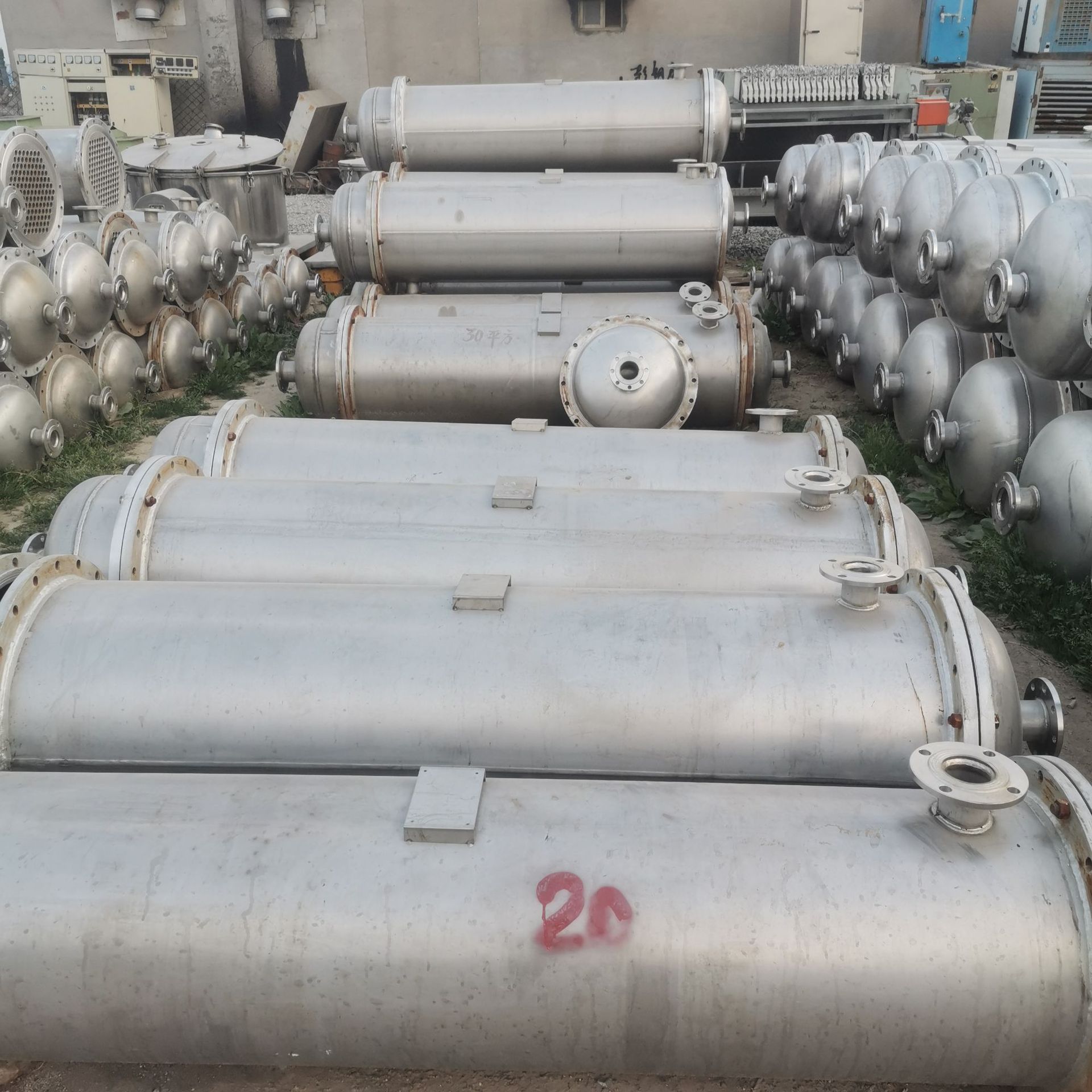 鑫昌九成新20平方304材质不锈钢列管高效冷凝器