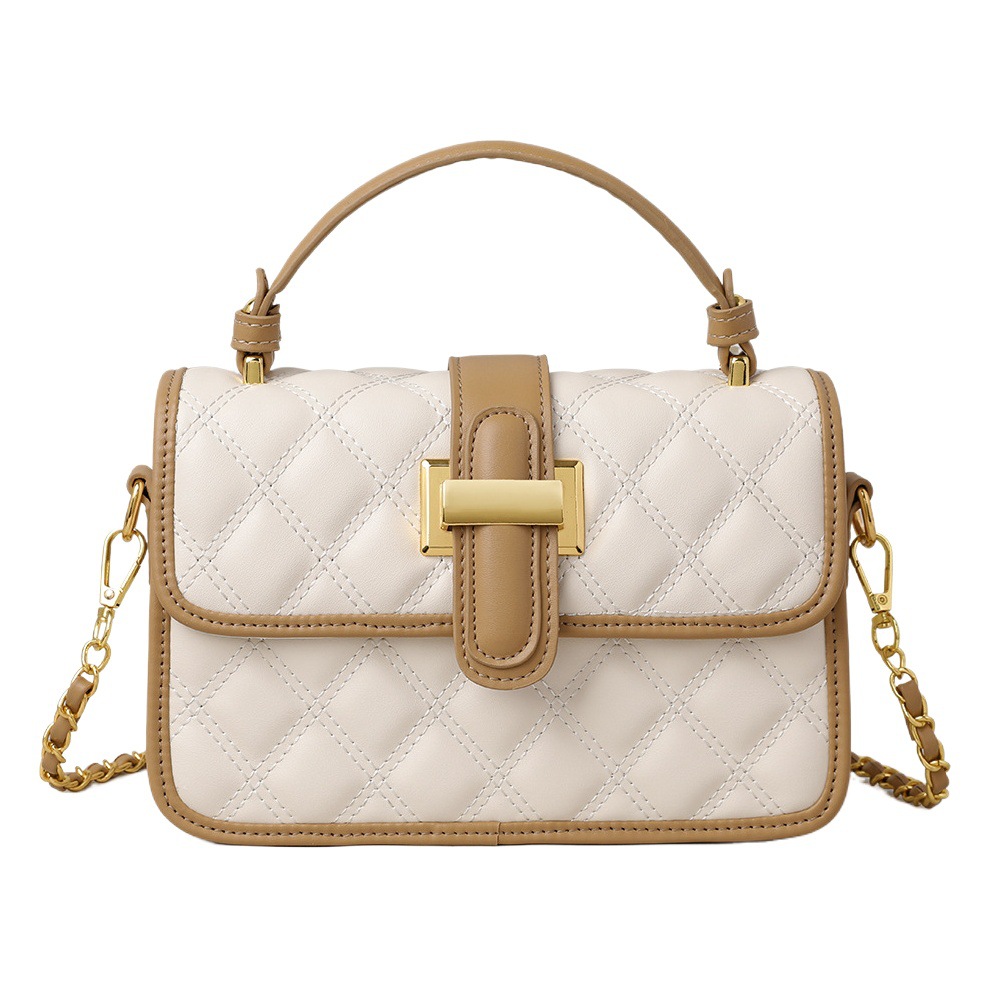 This Year's Trendy Small Bags for Women, Spring 2026 New Fashion Versatile Quilted Chain Crossbody Bag, Small Square Handbag