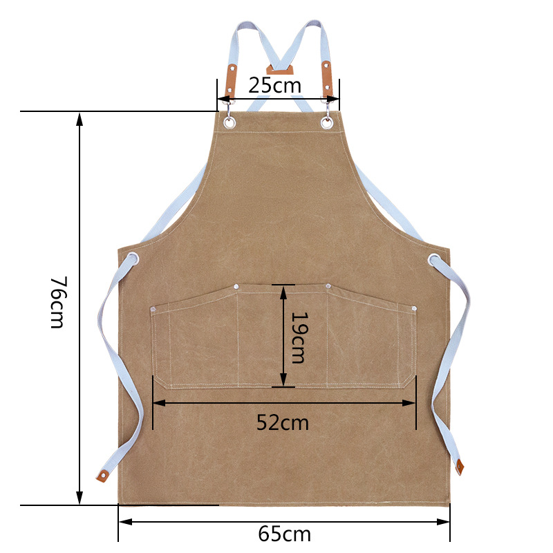 Amazon grueso lona delantal logotipo personalizado comedor cocina café tostado pastelería supermercado mono delantal