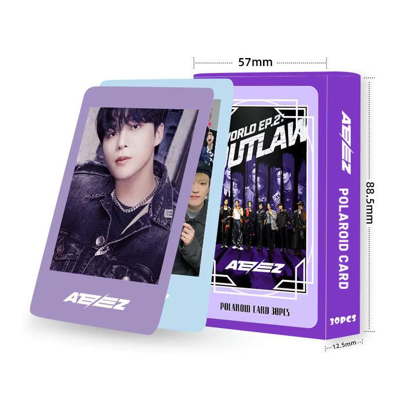 Spot ATeez двойной - двухсторонний 30 фото, маленькая стойка карта новый альбом коробка фотокарта Lomo карта