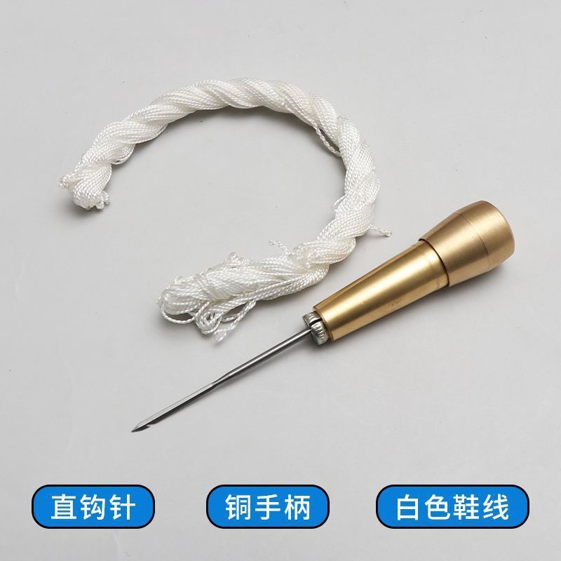 銅製の靴修理用のこて、ストレートフック、カーブフック、靴修理ツール、靴底、靴ひも、フックホール針|undefined