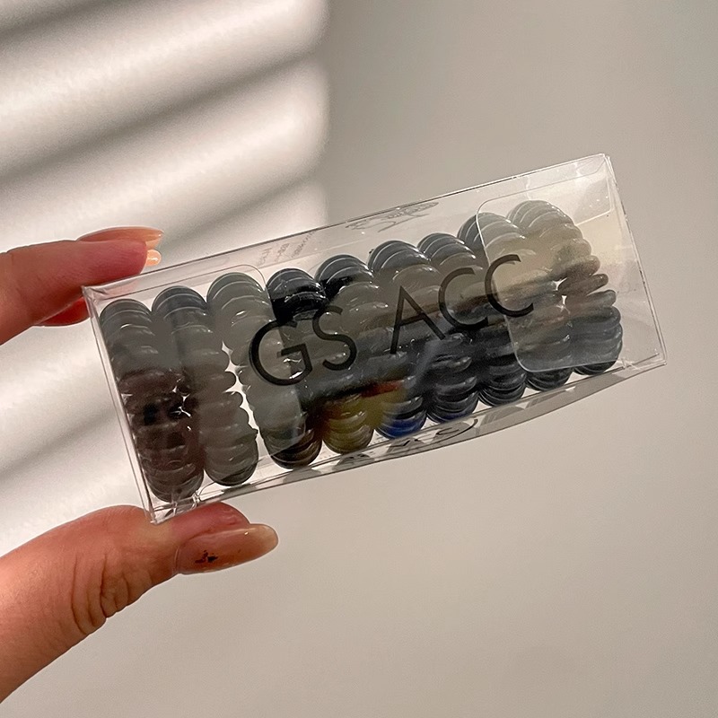 Coreano inns color gelatina alta sensación línea telefónica anillo de cabello de alta altura correa elástica anillo de cabello de cabello de cabeza adornos de cabello