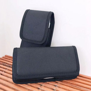 Men's Hanging Waist Leather Case Nylon Wear Belt Mobile Phone Case 5.0 Inch 5.5 Inch 6.5 Inch Oxford Cloth Waist Bag