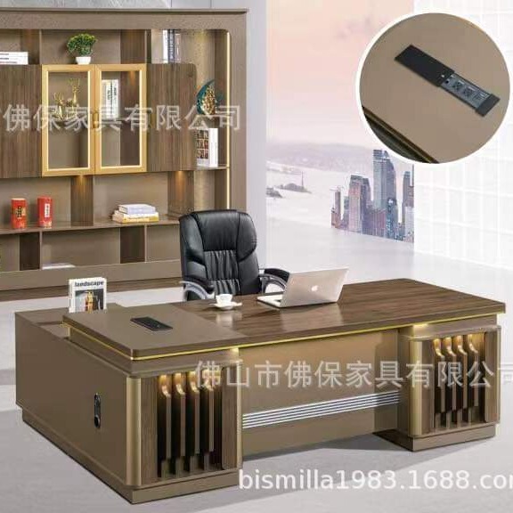 Senior Office Furniture Boss Taipan Desk Foreign Trade Export Boss Desk Middle East Saudi Arabia Dubai Super Large Desk