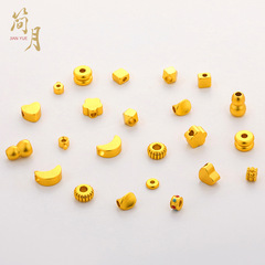 24K强い保色diy砂金隔珠隔片散珠愛ねじり珠月花ひょうたんカボチャ珠部品