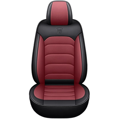 Universal seat cover – Breathable and Wear-Resistant, Five Seats - black-and-red-one-front-row-single-seat-no-15-diamond-nappa-leather-model