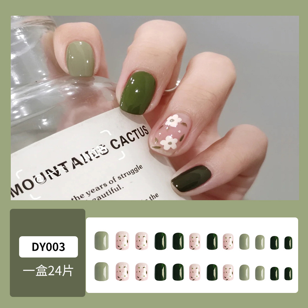 Puntas de uñas postizas de estilo europeo y americano, piezas de uñas desmontables de longitud media, uñas usables, puntas de uñas puras y elegantes.