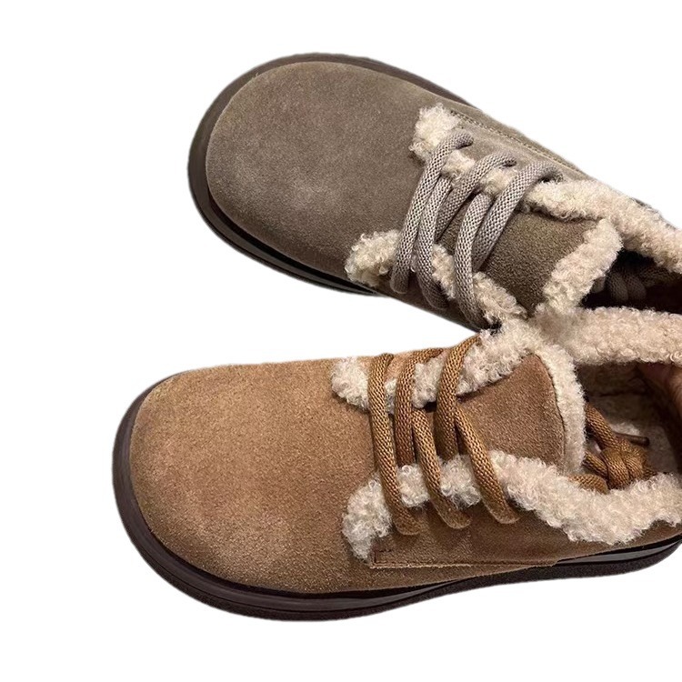 Klassiska snörskor herrstövlar Australien Designer snökängor Ankelskor Ull Läder Varma pälsstövlar Fluffy Mules Vinter Herrskor_voghion.com