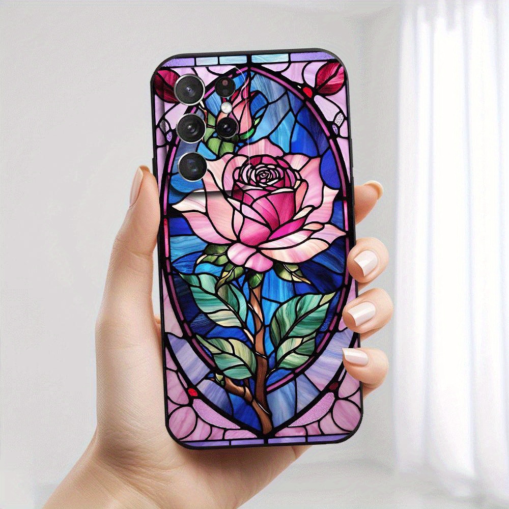 Samsung S25ULTRA estuche de teléfono A17 flor esmerilado S26 estuche de protección S24 estuche suave TPU A07