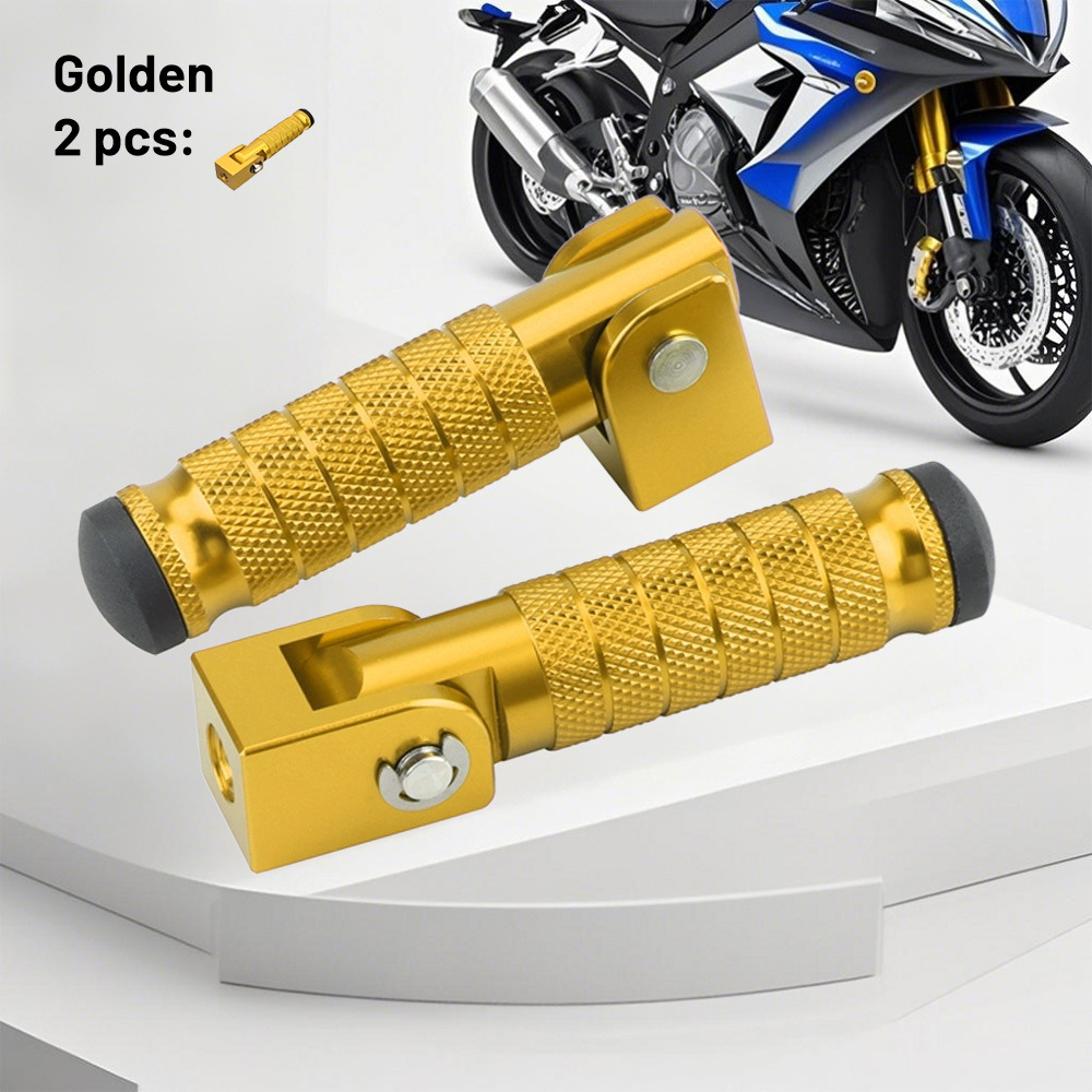 Motorcycle accessories: Aluminum alloy footrests, modified CNC folding footrests, rear footrests, safety guards, and additional foot pegs
