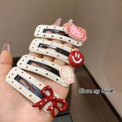 蝴蝶结皮质发夹儿童碎发刘海侧边夹头饰甜美少女bb夹女童发卡发饰