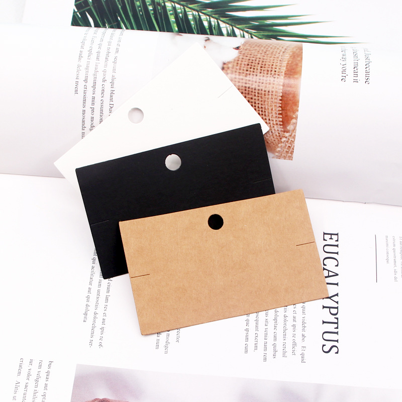 100张可印刷设计LOGO 10*6cm手链卡纸饰品包装卡纸耳环项链发夹卡