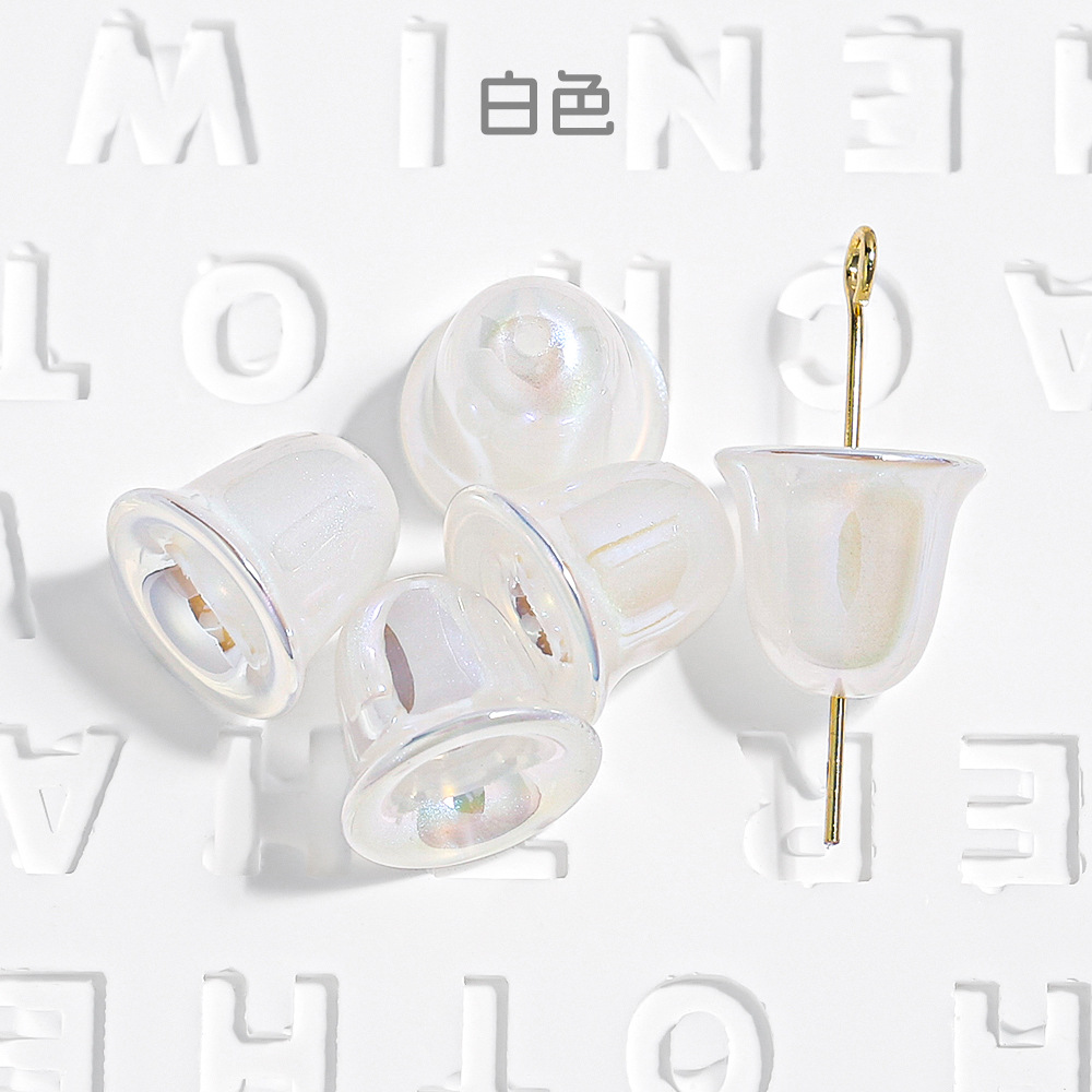 30 sirena Ji finas campanas chapadas en color diy cadena de teléfono móvil hecha a mano accesorios para el cabello sombreros accesorios con cuentas abs