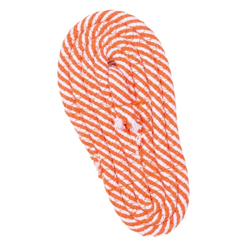 Fabricante de juguetes para mascotas Zapatillas de cuerda de algodón multicolor para mascotas juguete pequeño cachorro mediano resistente a los mordiscos de juguete para perros molares