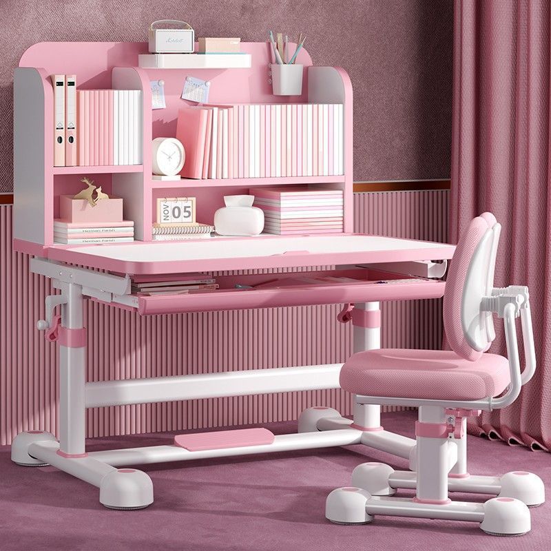 Children's Study Table, Student Home Multi-Functional Desk, Children's Writing Desk, Homework Desk, Liftable Bedroom Table Set