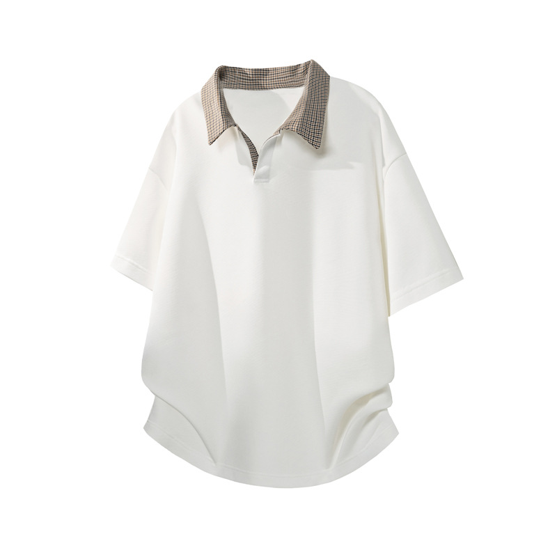 Sweatshirt met pied-de-poulepatroon in Amerikaanse stijl voor dames, nieuw trendy losvallend T-shirt met lange mouwen voor de lente en herfst._voghion.com