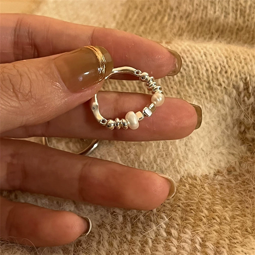 Кольцо (Brand zirconium) серебро 925 с жемчугом — лёгкая роскошь, качественное, не тускнеет