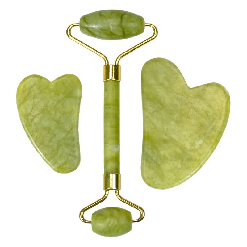 Fábrica al por mayor salón de belleza cuerpo entero espalda raspado masaje cara ojo Jade rodillo raspado tablero combinación traje