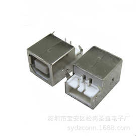 USB2.0 B母沉板90度两脚dip BF沉板方型usb母座方口打印机接口