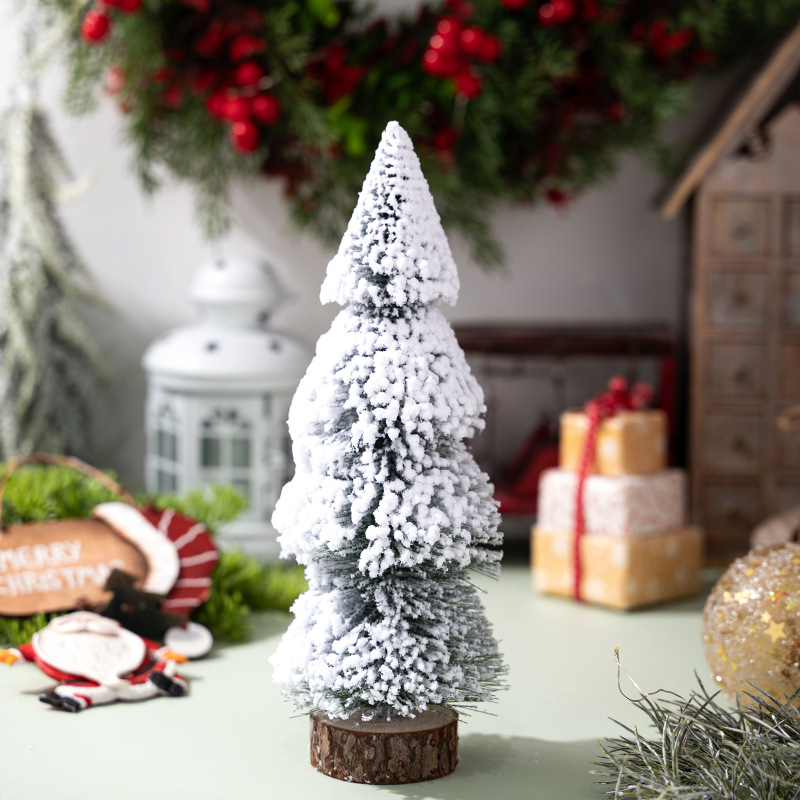 Haobei クリスマスシーン装飾用品杉ミニクリスマスツリーデスクトップ装飾品小さな杉の木クリスマスツリー|undefined