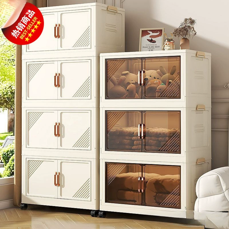 Складной многофункциональный многослойный утолщенный шкаф для хранения одежды, закусок, книг и игрушек для дома, гостиной, общежития или аренды.
