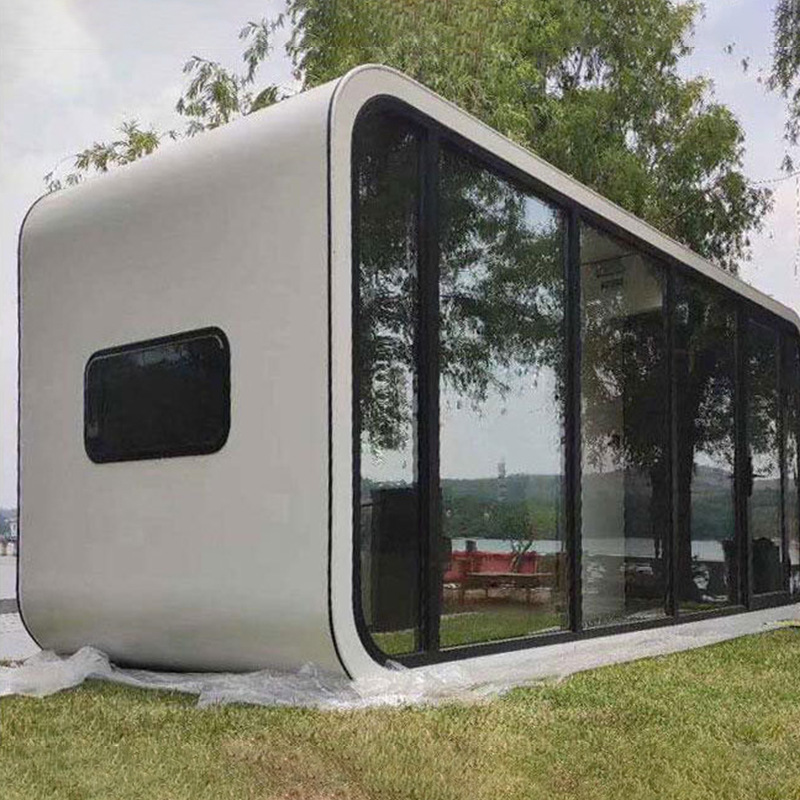 Casa móvil de cápsula espacial, granero de manzanas, alojamiento residencial, turismo cultural, camping escénico, hotel, granero de manzanas de observación de estrellas móvil