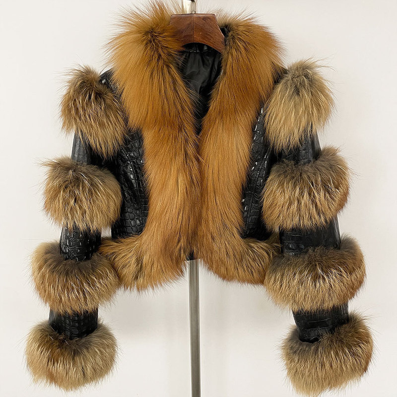Fur and Fur All-In-One Haining Genuine Leather Fox Outwear Women's Short Winter New down Liner Fur Outwear Jacket Fur and Fur All-In-One Haining Genuine Leather Fox Outwear Women's Short Winter New down Liner Fur Outwear Jacket