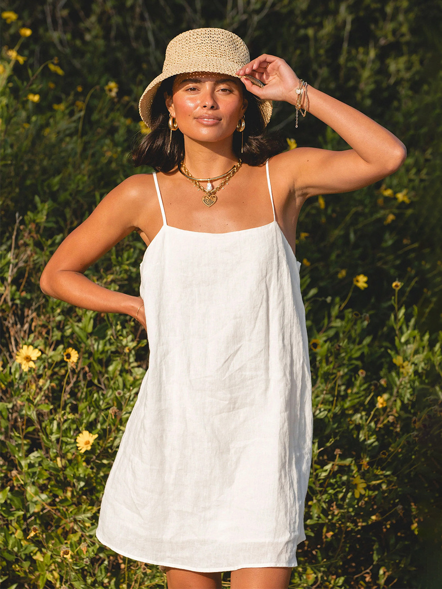 Women's Clothing Summer Style Elegant Casual Relaxed Suspender Short Dress Style Women's Fashion For Formal & Casual_ecoleips.com