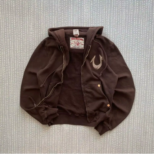 Толстовка True Religion с молнией, худи, интернет-хит