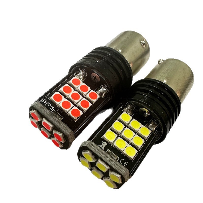 車の LED ブレーキライト 1157 1156 3030 24SMD7440 7443 T20 高輝度逆転ライト|undefined