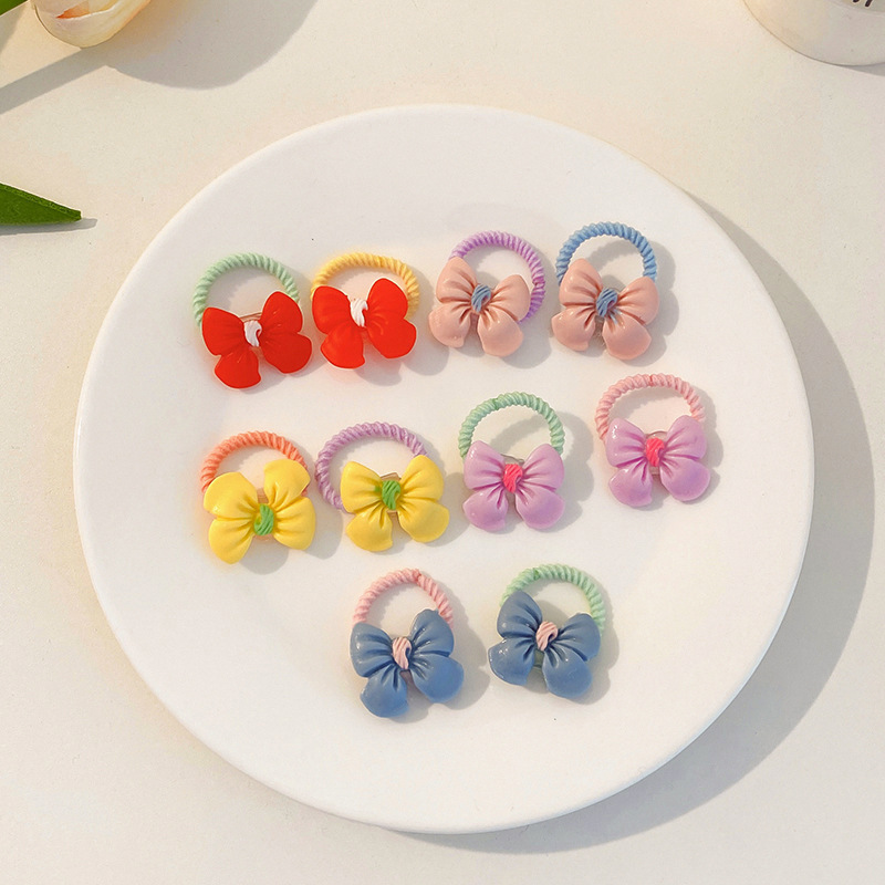 可爱婴儿拇指发圈不伤发卡通头绳女童扎头发绳发饰宝宝头饰橡皮筋|undefined