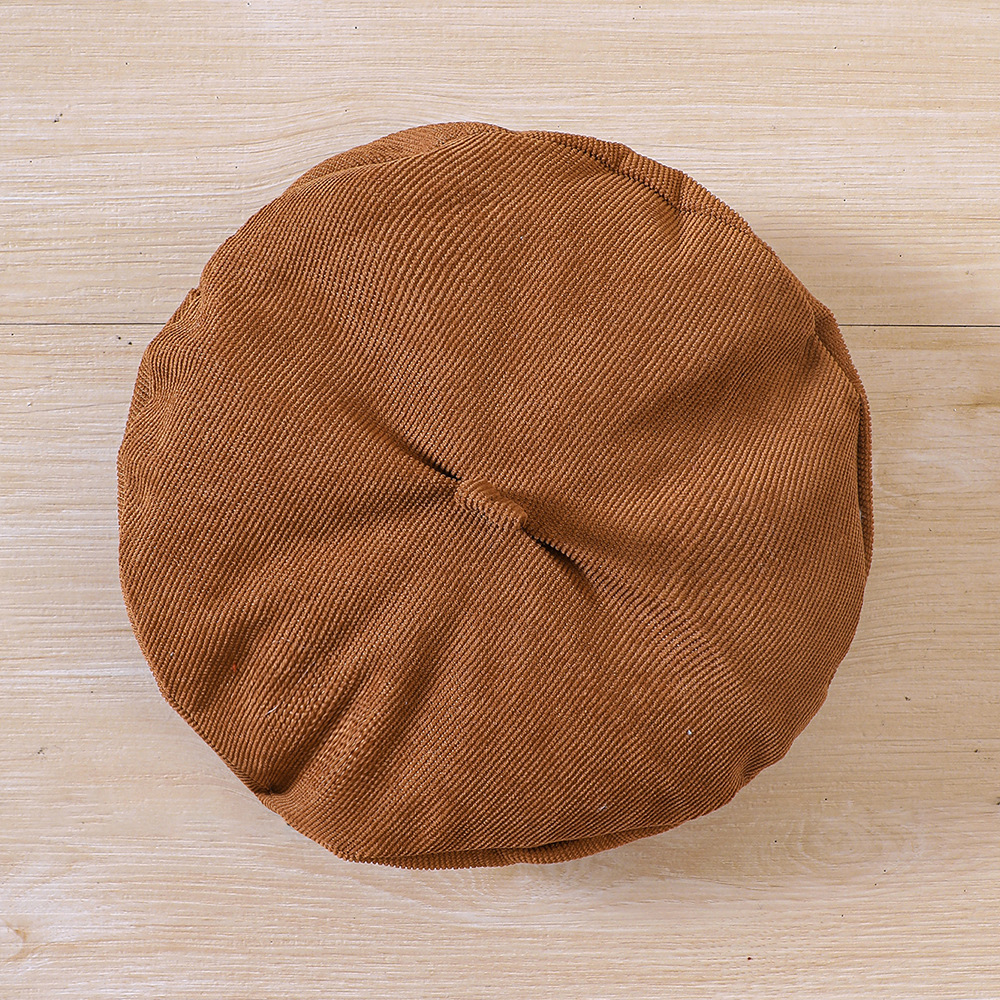 EW Children's Clothing New Product for Girls Autumn and Winter, Corduroy Plush Ruffle Edge Dress Q1446-C_voghion.com