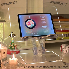 Xiaohongshuブロガーの同じスタイルのアップグレードされた格納式アクリル透明読書スタンド読書スタンドタブレットスタンド