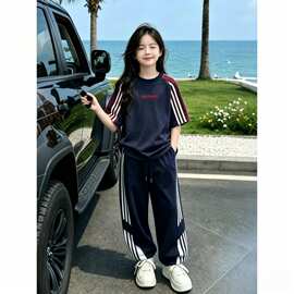 大童女装运动衣服女童夏季套装洋气韩系穿搭夏天休闲儿童初夏裤子