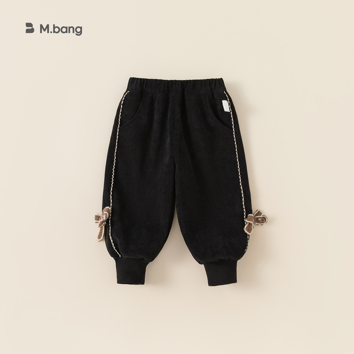 Ropa infantil Youbao, pantalones infantiles con forro polar, ropa de invierno gruesa, nuevos pantalones largos con puños de encaje de mariposa para niñas. image 8