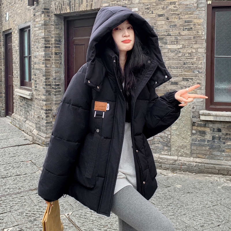 2024 invierno nuevo abrigo de mujer de algodón corto chaqueta de algodón de alta sensación moda