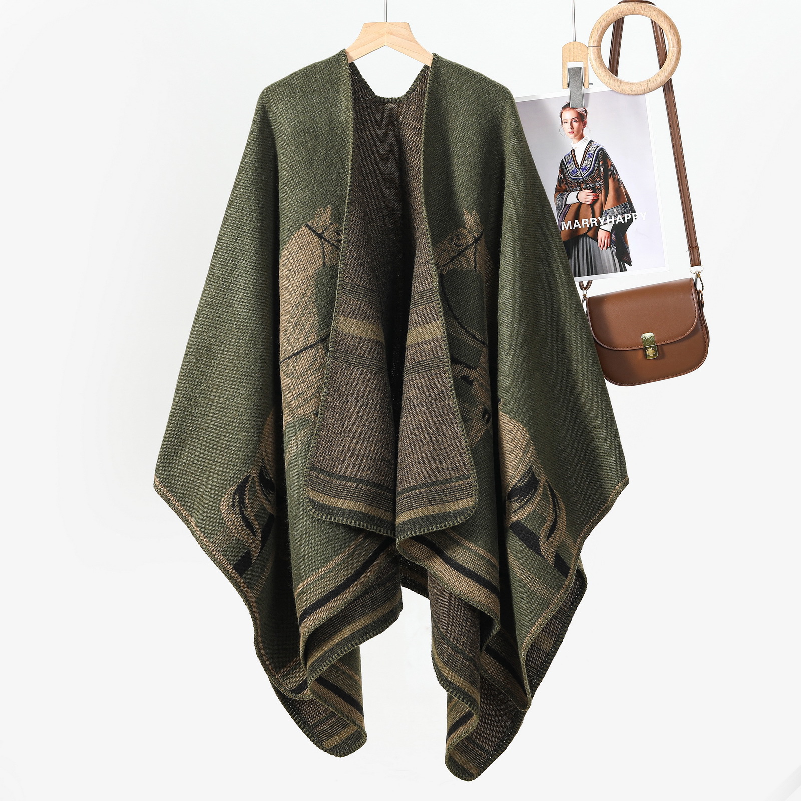 Inventario simple de alto nivel gran sensación chal chal pastizales de estilo nacional de Yunnan mantas con capa de bufandas de cachemir imitación