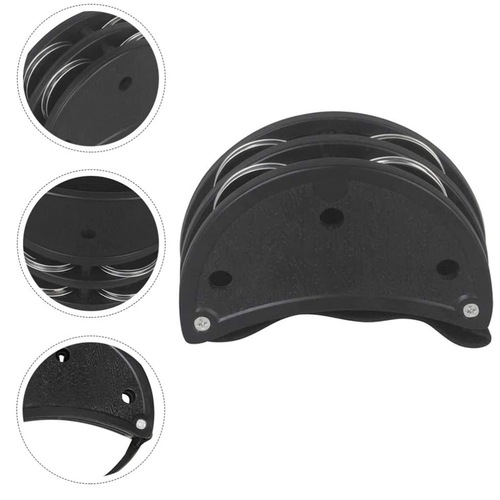 Percussion cajon with steel bell, African drum, foot tambourine, foot bell, foot rattle, musical instrument accompaniment