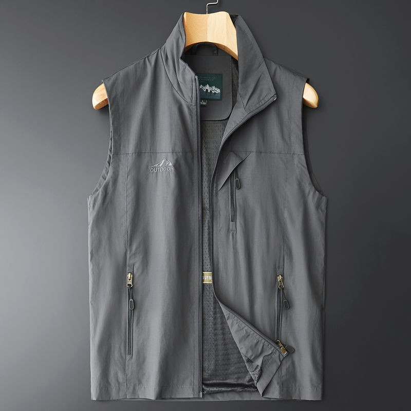 New Vest Men's Summer Thin Sleeveless Waistcoat Men's Casual Vest Jacket Men's Spring and Summer Vest