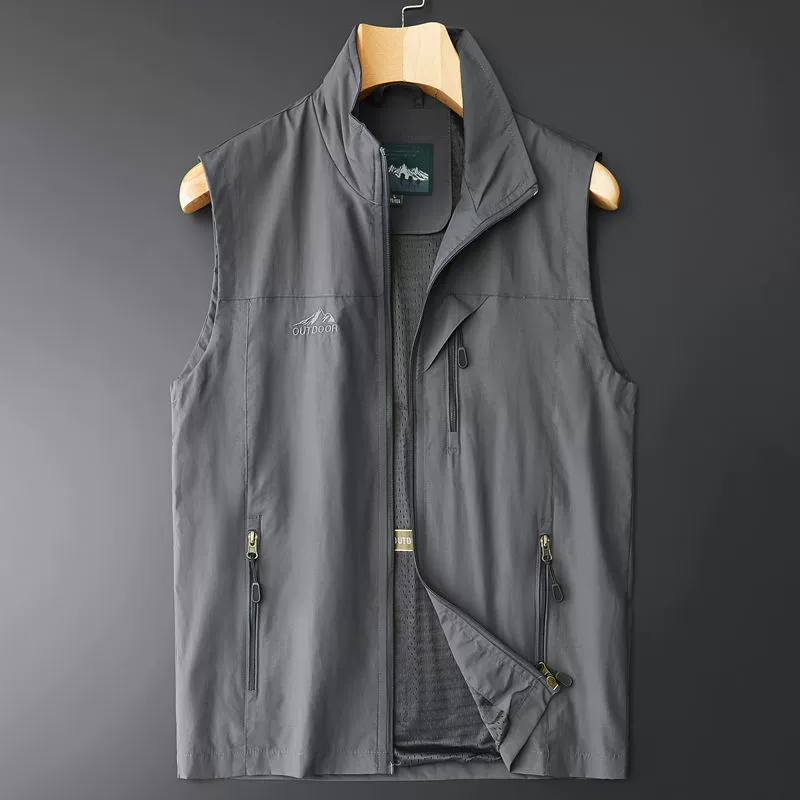 Новый жилет, мужской летний тонкий жилет без рукавов, мужской повседневный жилет, мужской весенне-летний жилет