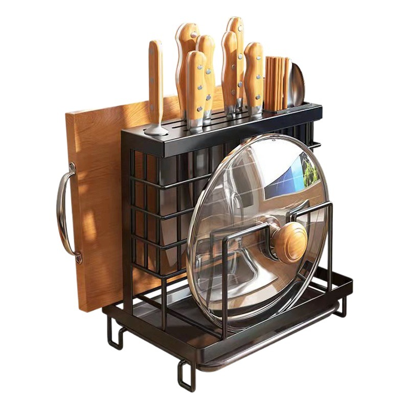 Soporte de cuchillo de acero inoxidable estante de almacenamiento de cocina Placa de cortar placa de corte cuchillo de almacenamiento rack