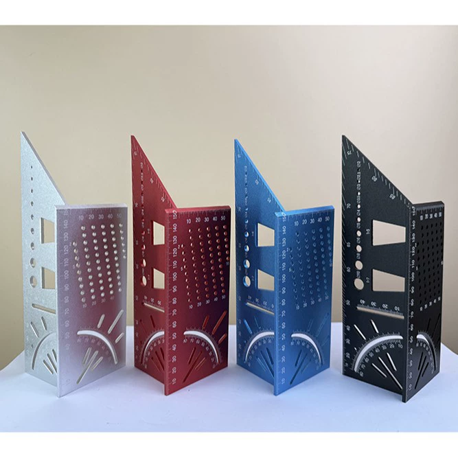 Aluminum alloy carpenter angle ruler multifunction 45/90 degree scribing tool marking gauge dovetail slot ruler