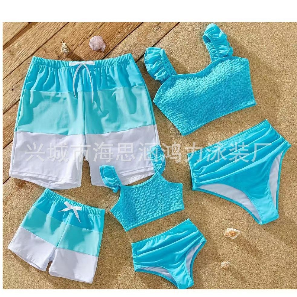 Multi-needle style swimsuit