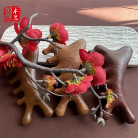 木质工艺品;经络保健器材;美发梳