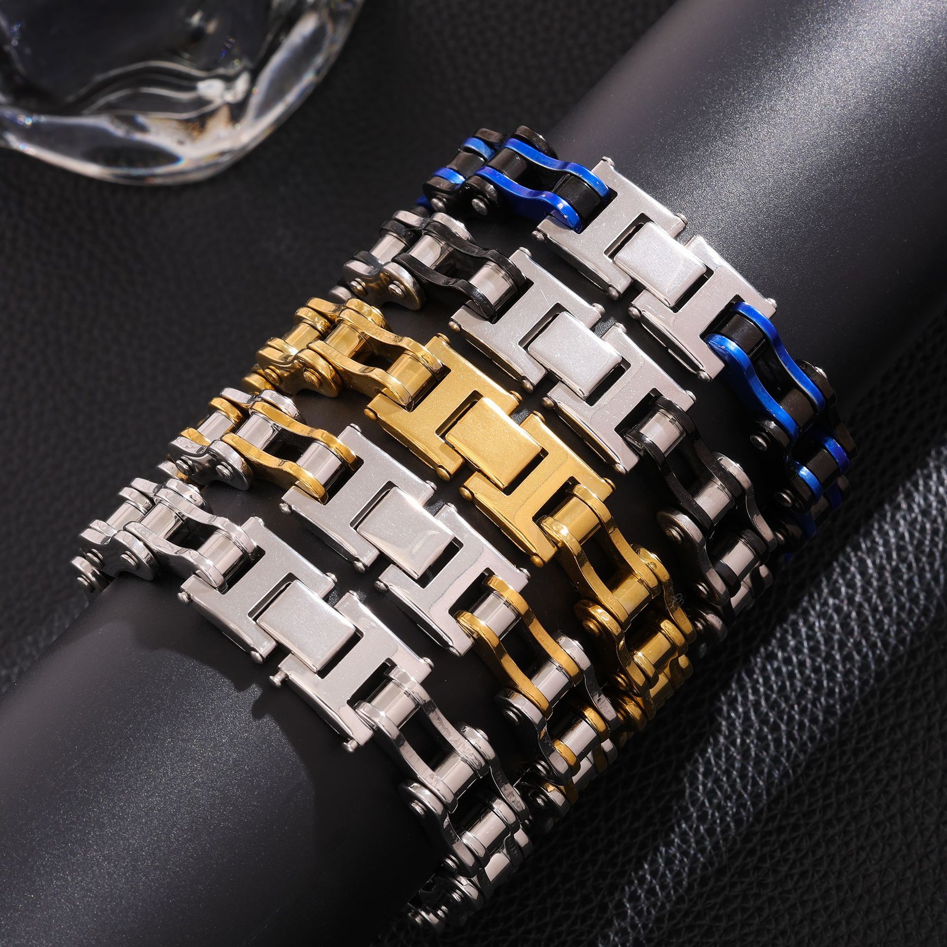 Bracciale uomo a catena in acciaio inossidabile stile punk_voghion.com
