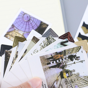 Of Course Stationery Kraft Paper Adhesive Corner Stickers Photo Decorative Corner Stickers Photo Corner Stickers 24 Pieces/Sheet 5 Styles