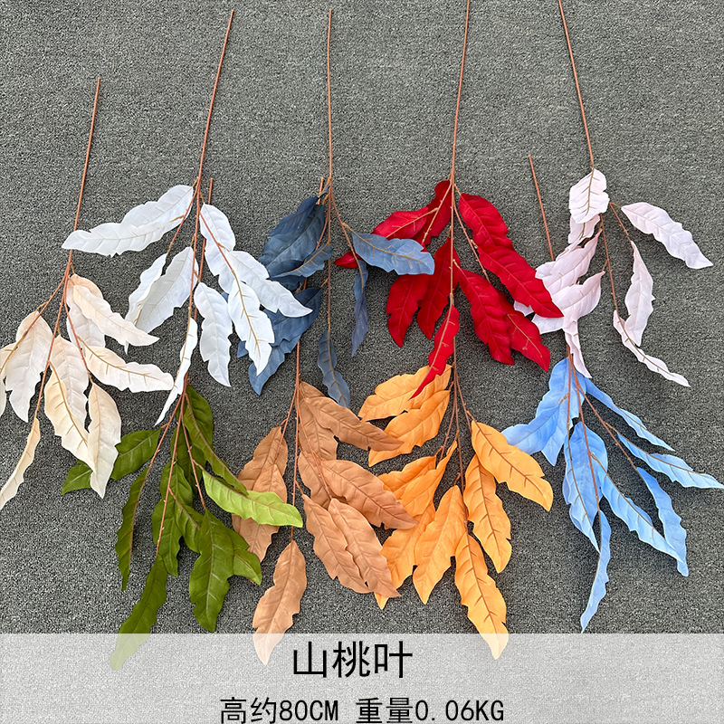 Ángel hoja montaña melocotón hoja artificial flor boda fondo hotel decoración techo camino plomo arreglo floral fila base hoja