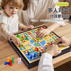 子供用デスクトップ知育玩具十合一多機能ジャンプ将棋将棋収納両面盤